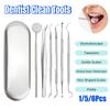 Dental Mirror Stainless Steel Dental Dentist Prepared Tool Set Probe Tooth Care Kit Instrument Tweezer Hoe Sickle Scaler
