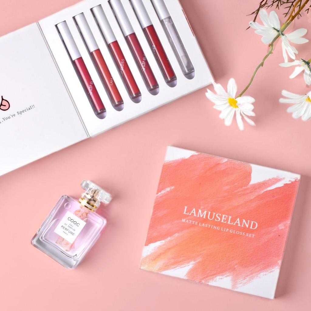 LAMUSELAND Keep Smile Водостойкая матовая жидкая помада, долговечная антипригарная чашка, блеск для губ, пухлое масло для макияжа губ, 1,5 г