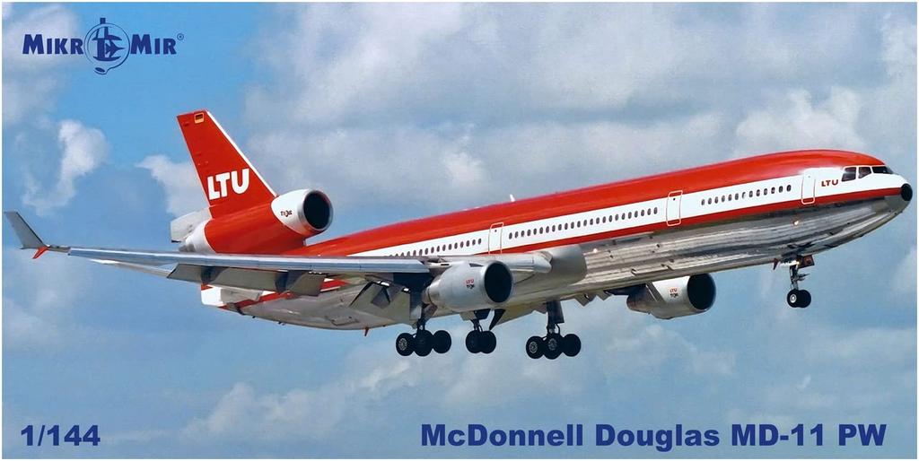 Micromill 1/144 McDonnell Douglas MD-11 P.W. Engine-Equipped Aircraft Plastic Model Kit MKR144-036