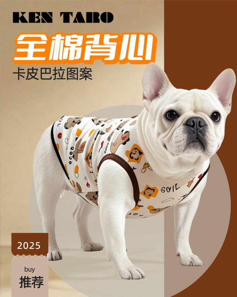 French fighting clothes dog clothes dog summer clothes French bulldog pug kapibara
