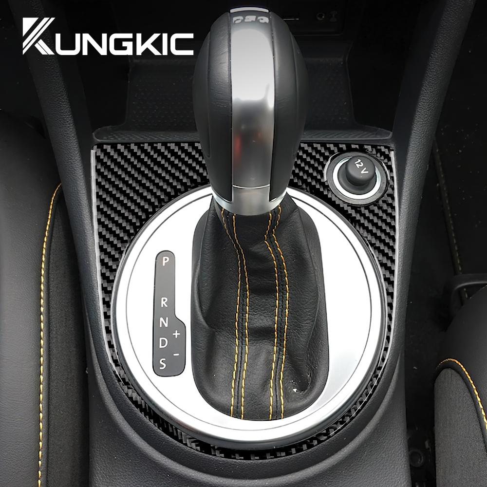 Настоящее мягкое углеволокно для Volkswagen Beetle 2012 2013 2014 2015 2016 2017 2018 2019 Наклейка на панель переключения передач автомобиля Аксессуары