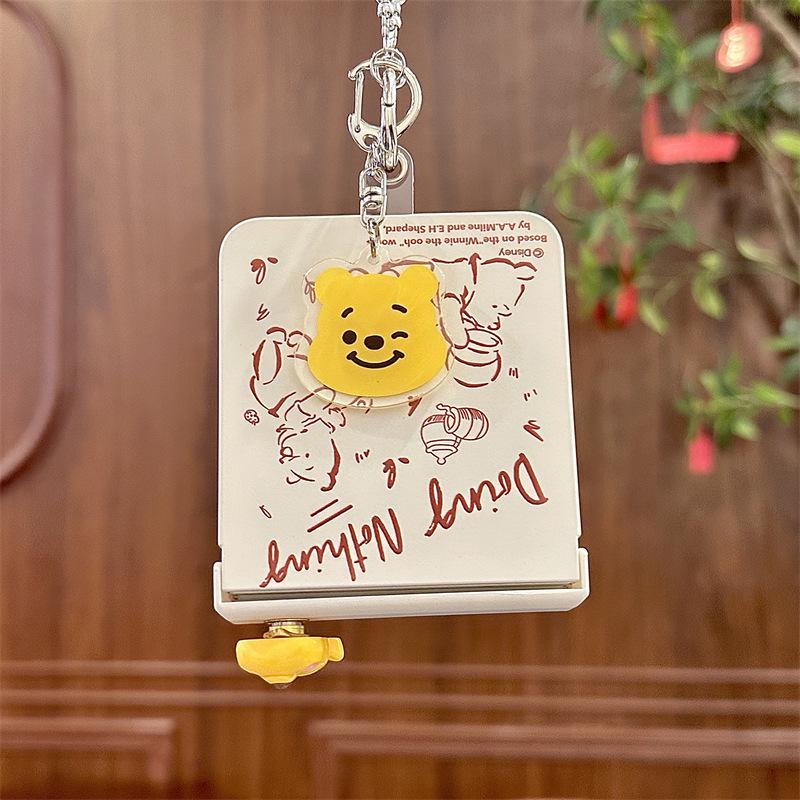 Корейский мультяшный чехол для телефона с 9 ячейками для Samsung ZFlip6/Z5 с цветовыми блоками и магнитной подставкой