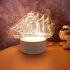 3D лампы акриловые светодиодные ночные огни медведь динозавр детский ночник светодиодный для украшения спальни Рождественский декор сувениры для свадебной вечеринки