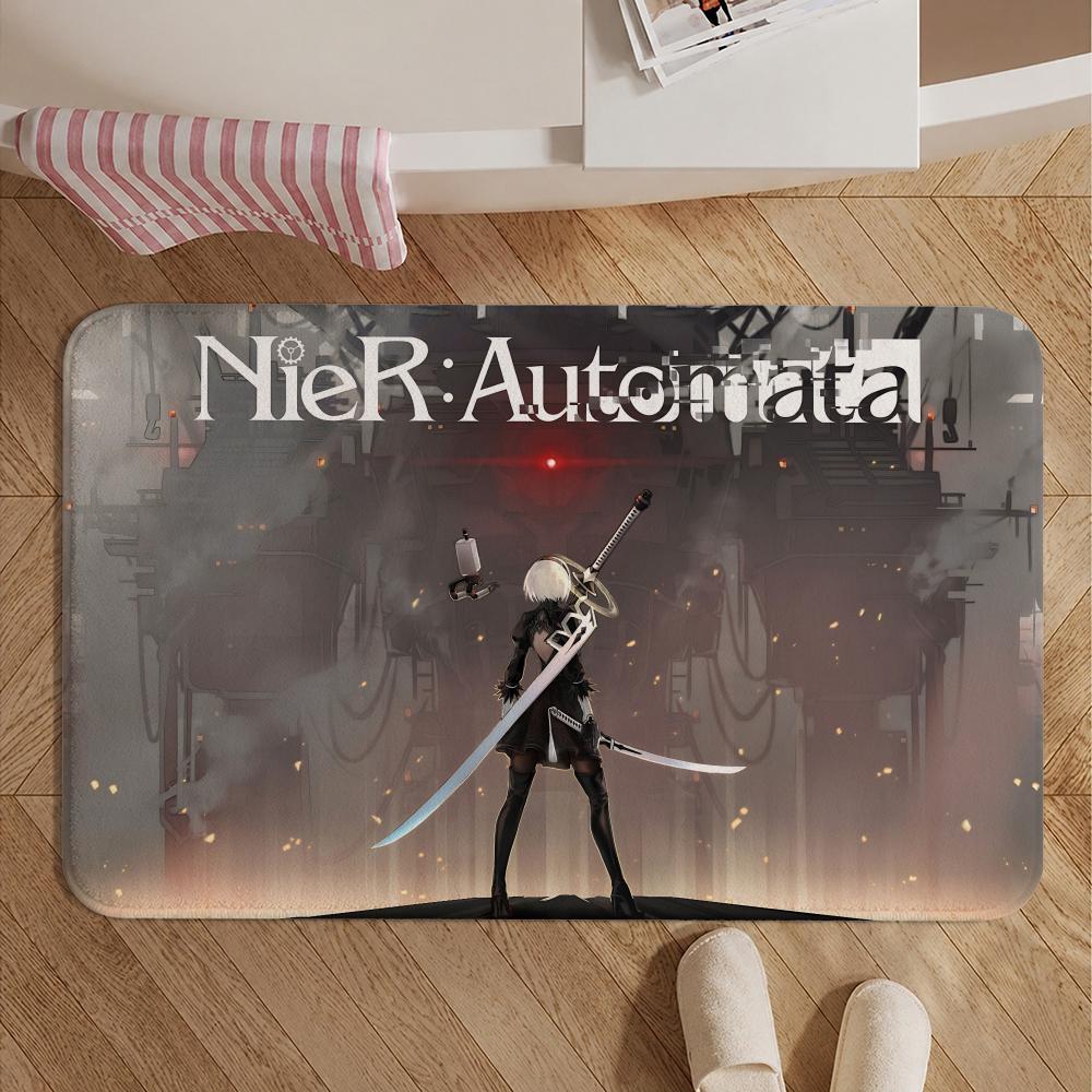 Коврик для пола из игры NieR Automata, Мягкий нескользящий коврик для ванной, Прикроватный ковер, Впитывающий коврик для прихожей, для дома