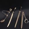 12cm Mini Sword KeyChain Zinc Zinc Zinc Alloy Scabbard Key Ring Weapon Model Weapon Key Chain  Men