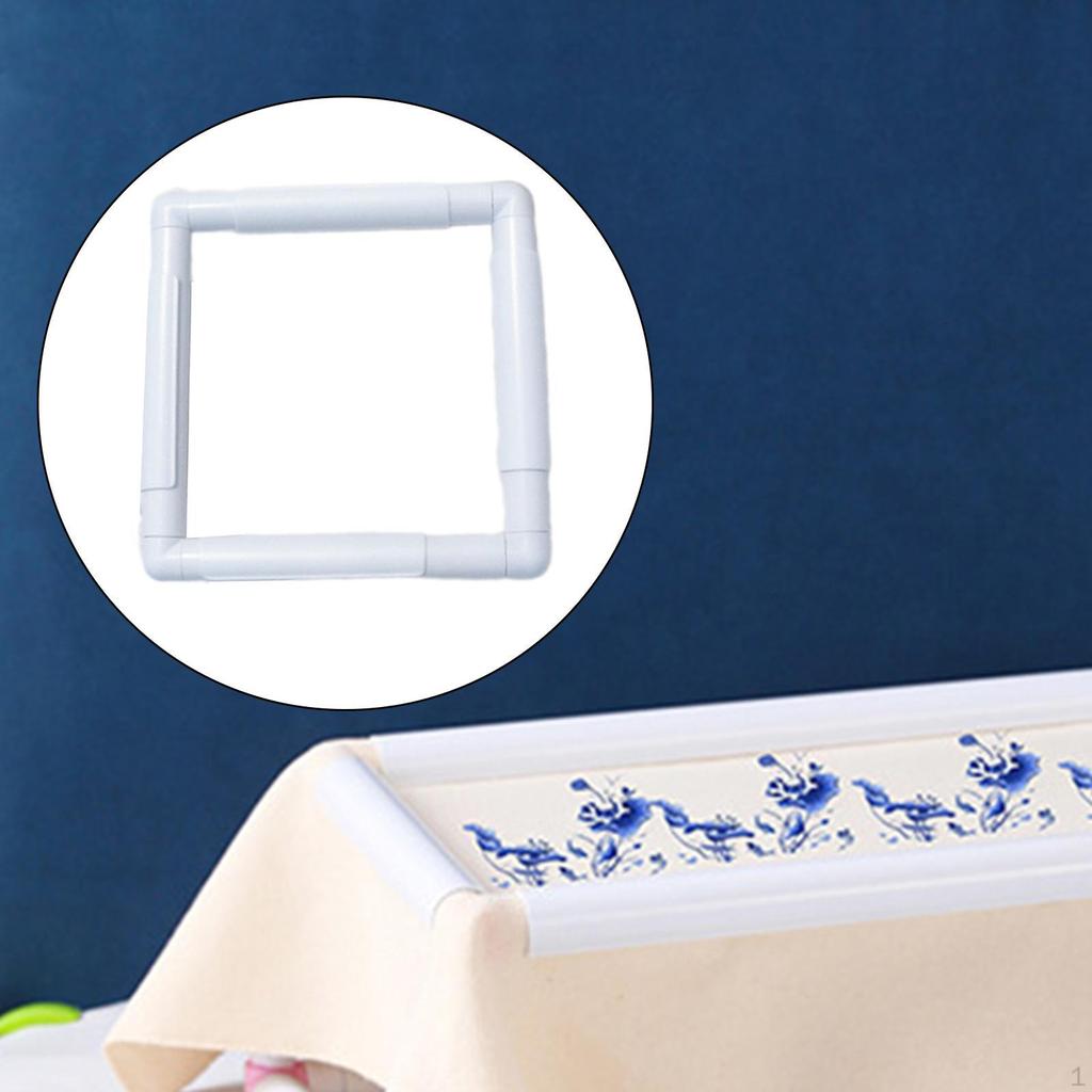 Clip Frame Square Embroidery Hoop Sturdy Easy To Install Cross Stitch Snap for DIY