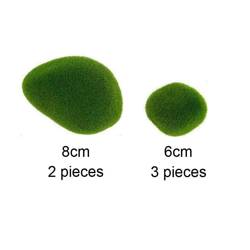 5 шт. искусственные камни из мха, декоративные, шарики из зеленого мха, для цветочных композиций, садов и ремесел