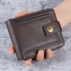 2024 Men's Retro Tri-fold Wallet with Zipper and Card Holder