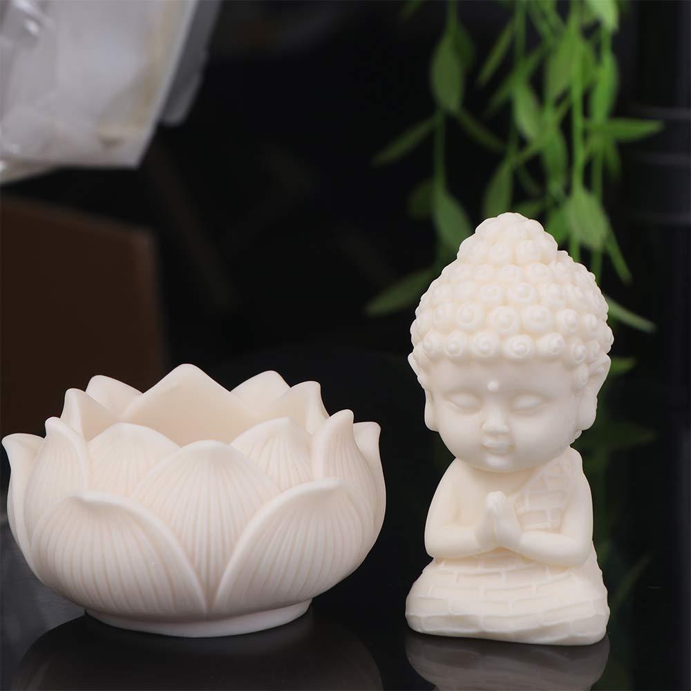 Chinese Style Buddha Ornaments Cute Coconut Figurine Lotus Tathagata Buddha Statue Car Interior