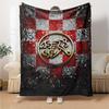 Switzerland National Football Team Logo Print Flannel Blanket High Quality Warm Comfortable Cover for All Seasons Perfect for Gift