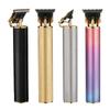 Stainless Steel T Blade Hair Trimmesr Oil Head Engraving Shaver Rechargeable Baldheaded Cutting Machine Men's Hair Clippers with Beard Trimmer