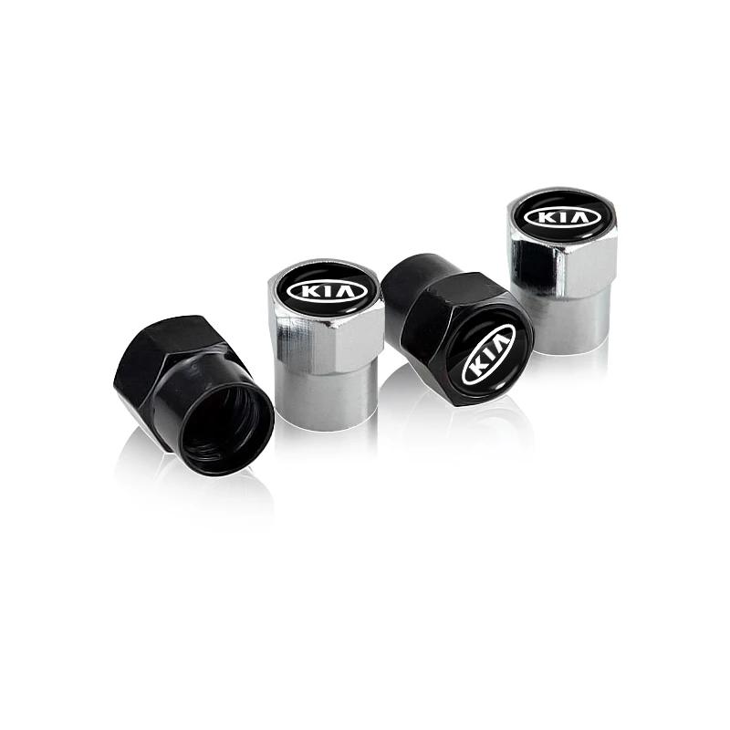 2026 Hot Car Sticker 4Pcs Auto Wheel Tire Valve Air Stem Cap Duust Covers Car accessories For KIA rio ceed sportage cerato soul