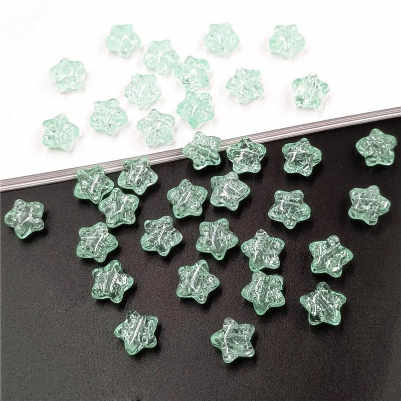 50 шт. модное имитация стекла с плоским дном, пятиконечная звезда, свободный браслет из бисера, ожерелье, аксессуары, материалы ручной работы «сделай сам»