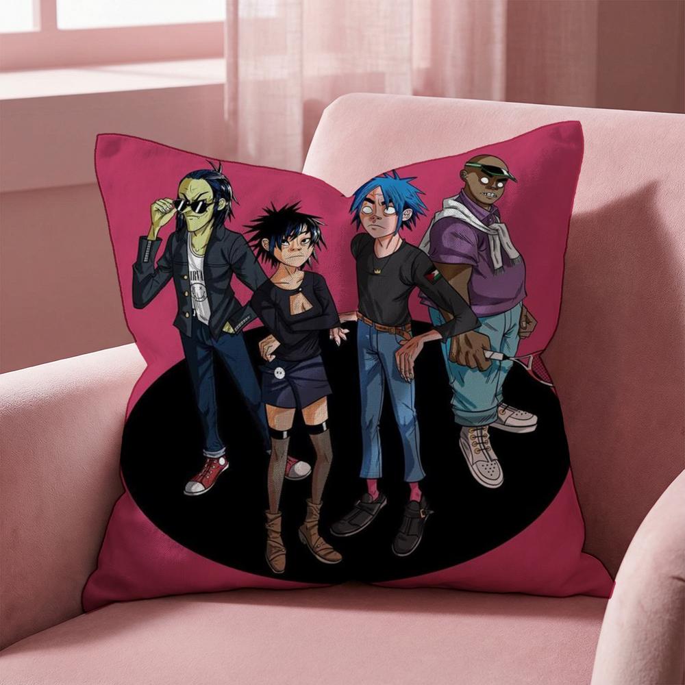Band Cool G-Gorillaz Cushion Cover Multi-Scene Pillow Cover for Home & Car - Reversible, Soft & Durable for Daily Use