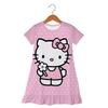 Пижама Детская Hello Kitty Летняя Юбка Модная Повседневная 3-6 Лет Платье для Девочек