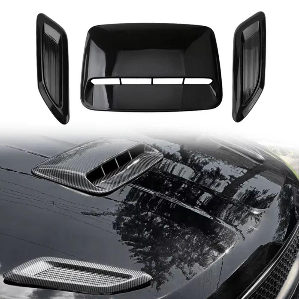 Auto Exterior Car Air Flow Intake Hood Carbon Fiber Air Outlet Decorative Cover Auto Exterior