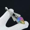 Rainbow Solar Quartz Pendant, Natural Rainbow Solar Gemstone Jewelry, 925 Sterling Silver Jewelry, Handmade Bohemian Pendant, Unisex Pendant
