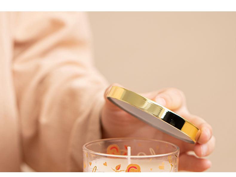 Rose Fragrance Soy Wax Scented Candle in Glass Cup - Perfect for Bedroom or Home, Gift Box Included