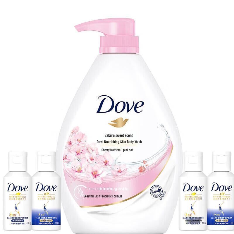 DOVE Набор питательных гелей для душа «Цветение вишни»