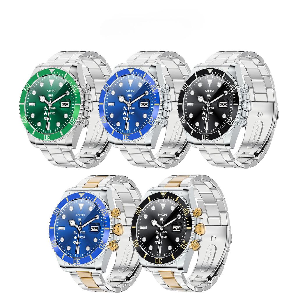 Роскошные умные часы AW12 из нержавеющей стали для женщин и мужчин, круглый экран с полным сенсорным управлением, фитнес, Bluetooth-звонки, смарт-часы