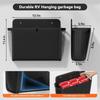 Black RV Storage Bag Wall-Mounted Multi-Compartment Door Organizer Side Pockets Large Capacity Mesh Pocket Organizer