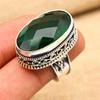 Хром-диопсид-драгоценный камень из стерлингового серебра 925 пробы, красивое ювелирное кольцо ручной работы