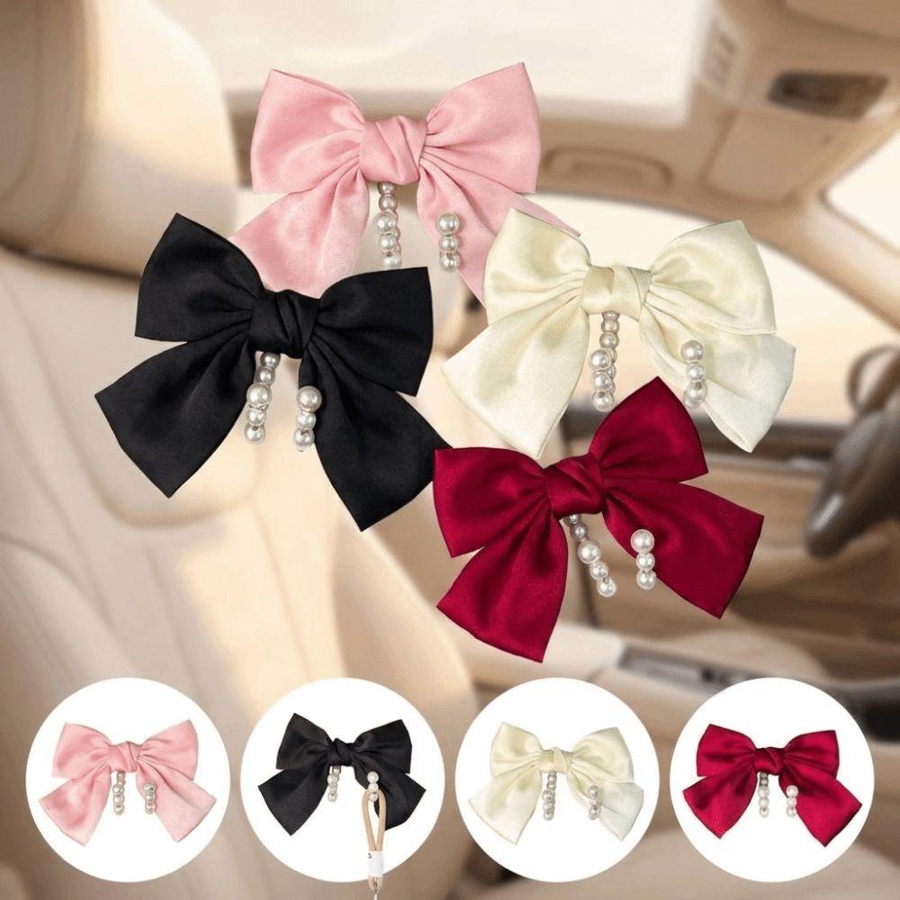 Pearl Ornament Seat Back Hanger Clip On Car Organizer Vehicle Decor Car Hook Daily Storage