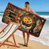 Sun and Moon Tarot Mystic Design Beach towel quick-drying for travel outdoor sports jogging beach and swimming
