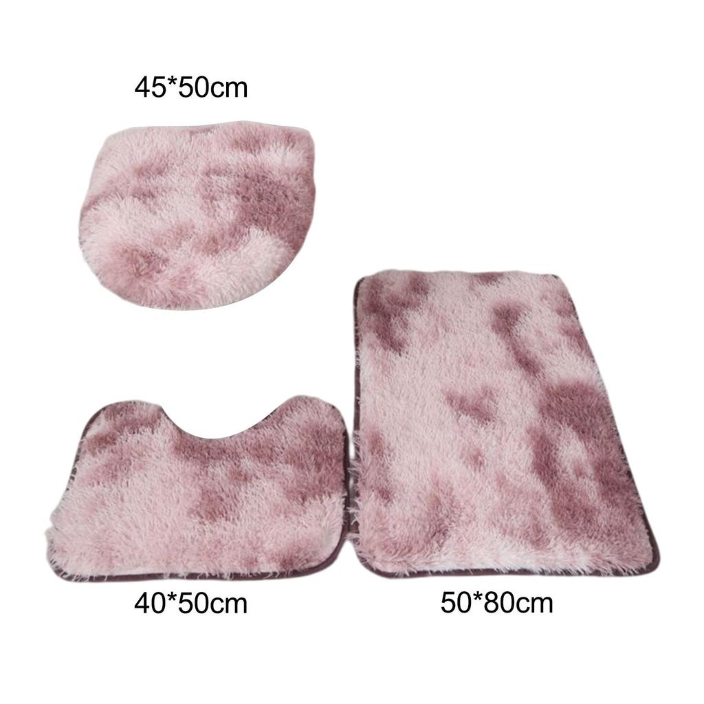 Mat Set with Toilet Lid Cover Elegant and Modern Design