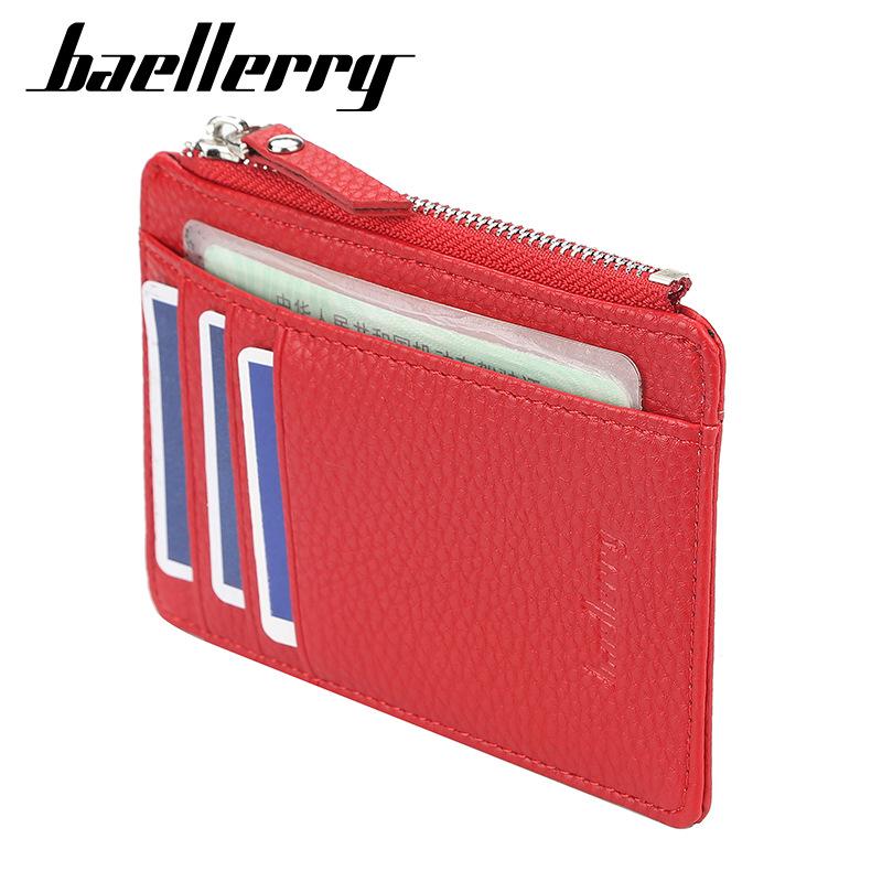 Baellerry унисекс ультратонкая сумка для карт многофункциональная защита карт на молнии короткий кошелек держатель для водительских прав