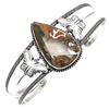 Rainforest Jasper Gemstone Handmade Silver Jewelry Cuff Bracelets 7''Adjustable