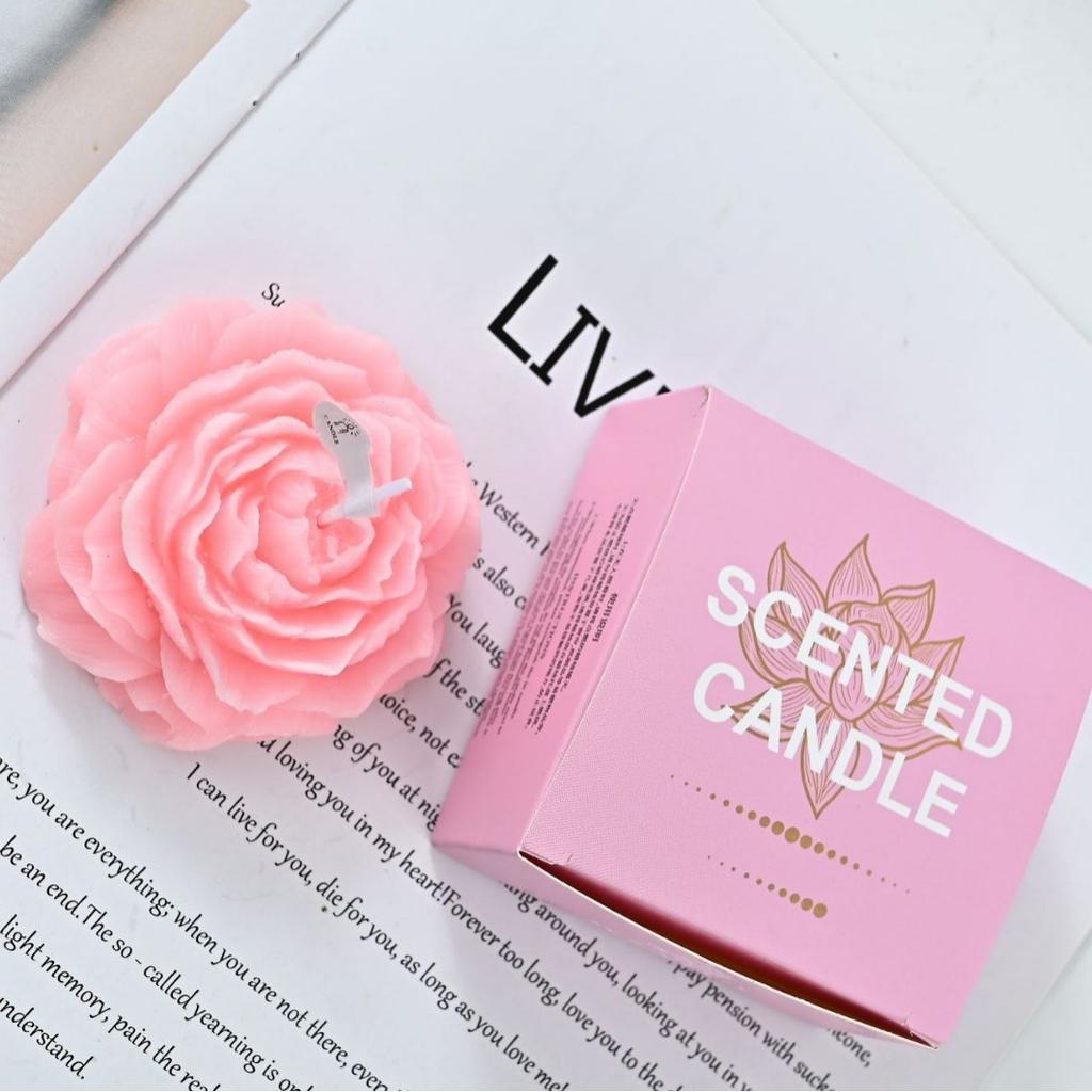 Креативная ароматерапевтическая свеча в форме цветка пиона Сувенирный подарок Украшения Подарок на День матери Подарок на Женский день