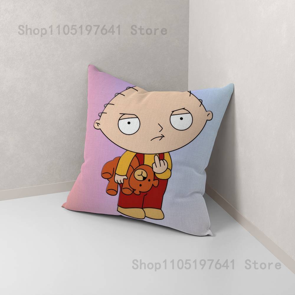 F-Family Funny Guy Pillow Case For Sofa Decor Car Office Room Printing Cushion Cover Decorations And Protector