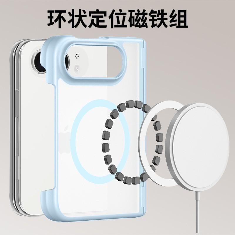 Magnetic Flip Phone Case IPhone Foldable Models PCTPU Full Cover Soft Edge Shockproof