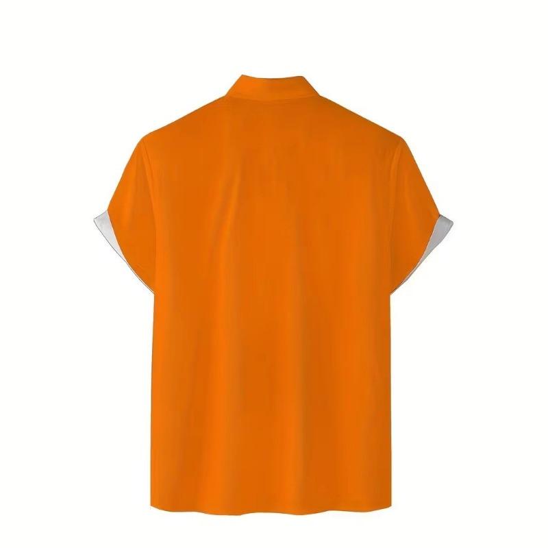 Осенне-зимняя мужская рубашка с коротким рукавом, новогодняя рождественская рубашка с цифровой печатью, топ, мужская повседневная рубашка