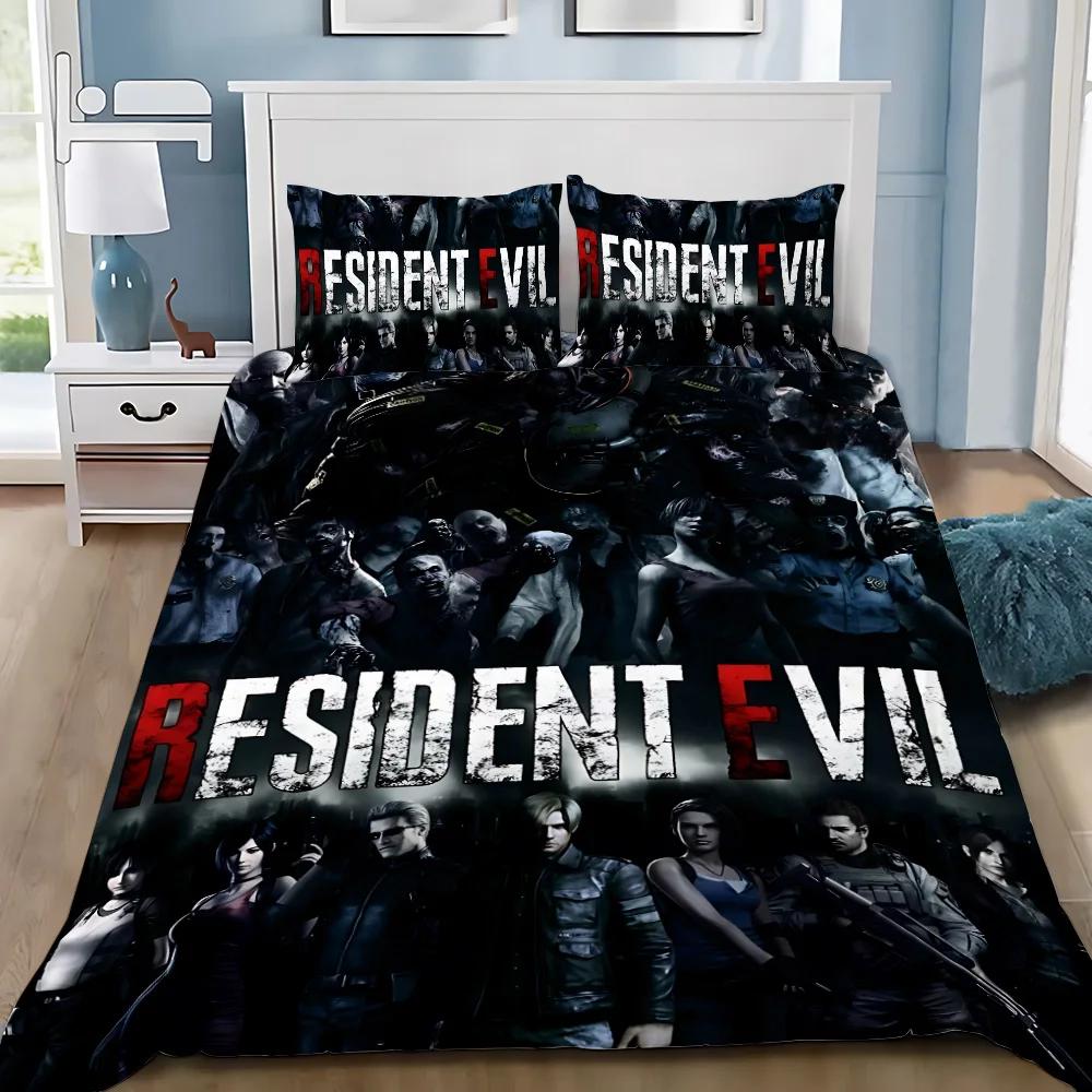 3D Печать Мягкое Пододеяльник Наволочка Resident Evil Комплект Постельного Белья Взрослые Люди Мальчик Девочка Украшение Спальни Детский Подарок Односпальный Двуспальный Большой