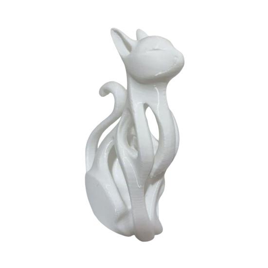 DYS 3D-печатная полая фигурка кошки, современная черно-белая статуэтка котенка, художественная скульптура животного, настольное украшение, подарок для влюбленных