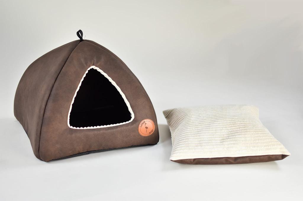 Bella Kennel Brown + Cream 50cm x 50cm