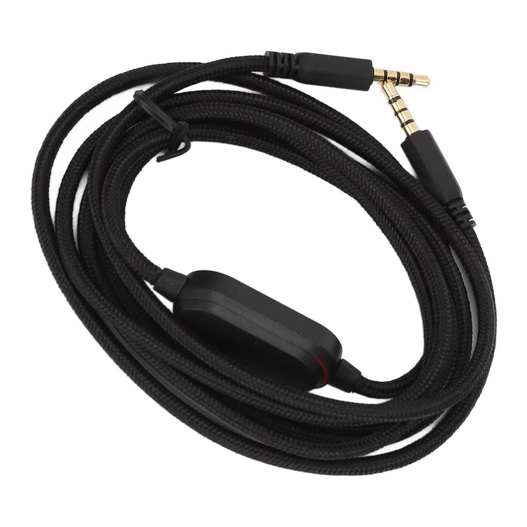 Replacement Sound Cable Nylon Braiding Headphone Cable with Volume Control Mute Switch for AW720H