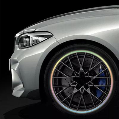 Новая наклейка на ступицу колеса автомобиля, мотоцикла, электропривода, наклейка на колесо, водонепроницаемая лазерная светоотражающая наклейка, 18-дюймовая автомобильная наклейка