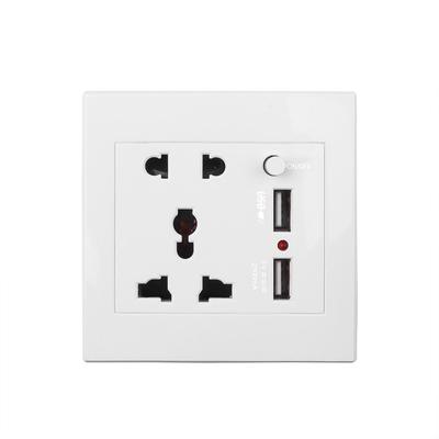 USB-розетка с двойным USB-портом и вилкой европейского стандарта, адаптер для домашнего зарядного устройства, настенная зарядка