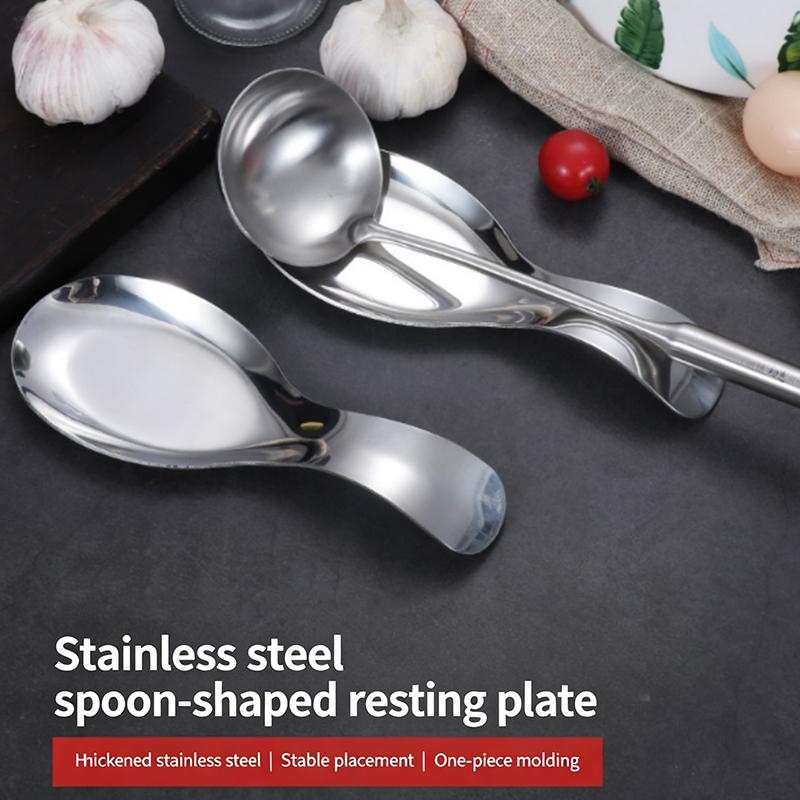 Large Stainless Steel Spoon Holder Heat Resistant Stable Base for Cooking Coffee Table Kitchen