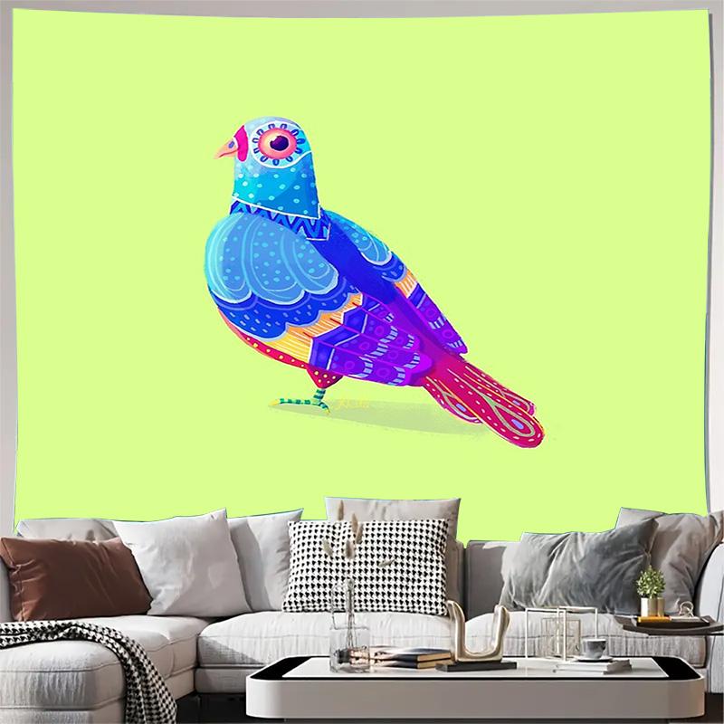 Bohemian Tapestry Wall Hanging Nature Birds Abstract Art Home Decor Room Aesthetic Dorm Wall Decor Vintage Textured Wall Hanging