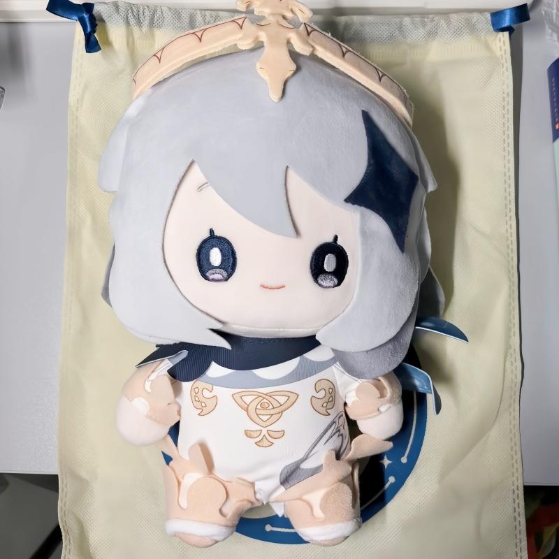 Mihoyo Genshin 30cm Paimon Q Version Soft Figures Official Intertwined Traveler Series Collectible Stuffed Anime Toy Trendy Gift
