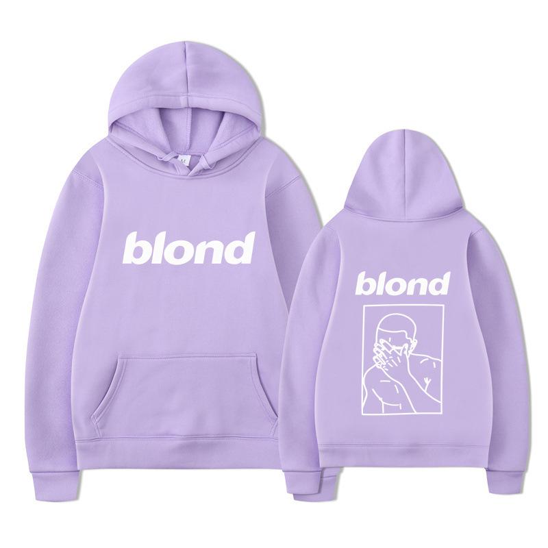 Blond Autumn And Winter Fleece Urban Casual Hooded Sweater
