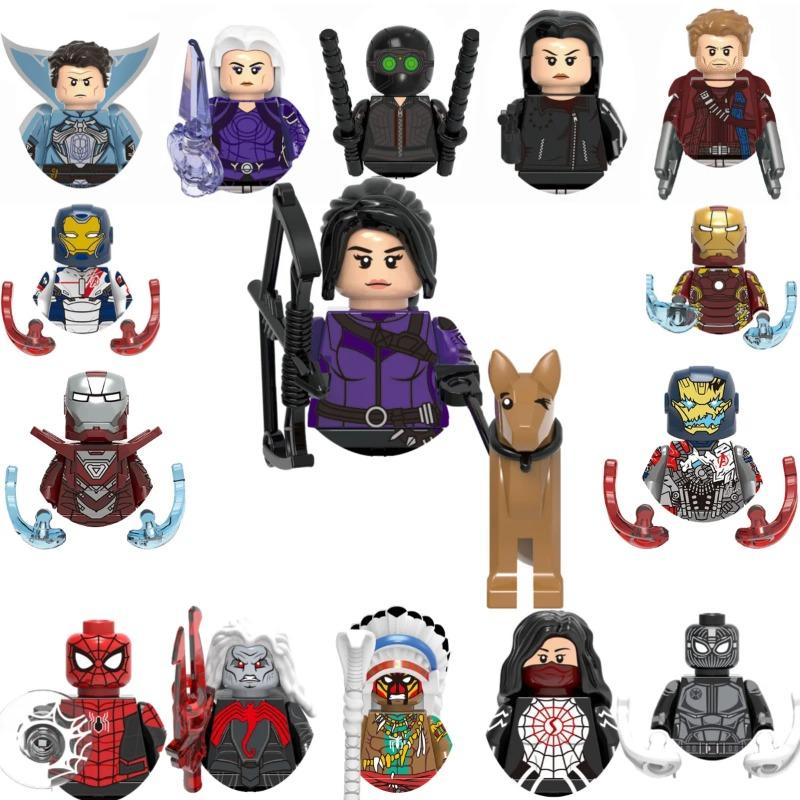 Строительные блоки Marvel Мини-фигурки Действия Подарки на Детскую Вечеринку Кирпичная игрушка Доктор Стрэндж Человек-паук Кейт Бишоп
