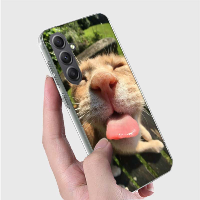 Pet Cat Funny Memes Phone Case for Samsung A16 A26 A36 A56 A17 A37 A57 A07 A06 A02S A03 A04S A05S Galaxy Note 20 10 A50S A71 A51