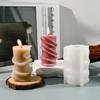Gypsum 3D Cylindrical Candle Mold Handmade Reusable Soap Mould DIY Silicone Mold Home Decor