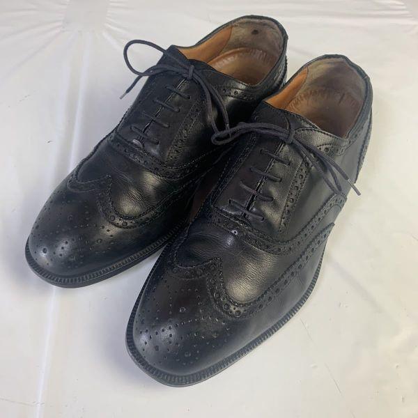 Деловые туфли Rockport Italy Wingtip Черные 8 EEE 26.0(ИСПОЛЬЗОВАЛ)