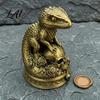 Resin Gothic Home Decor 3D Printed Gecko Skeleton Rose Ornament Spooky Office Desk Ornament Statue Desktop Animal Sculpture for Halloween